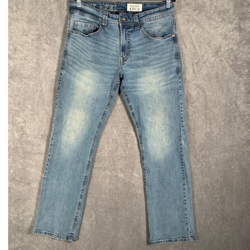 TK Axel Jeans Mens Size 32x32 fits 34x31 Slim Boot Light‎ Wash Denim